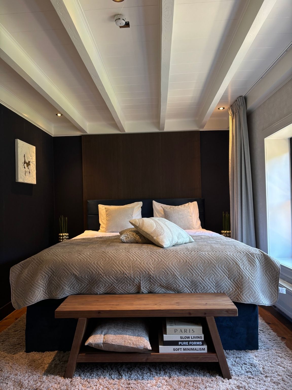 Slaapkamer B&B Achter de Vischpoort in Elburg.